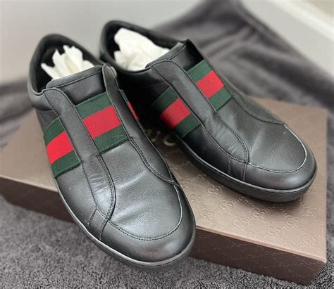 mens gucci slip on|gucci slides men real.